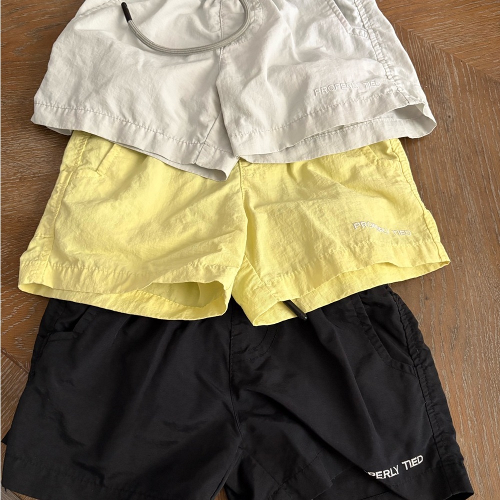 Properly Tied Shorts Trio - White, Yellow, Black